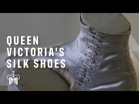 Conservation of Queen Victoria's silk shoes