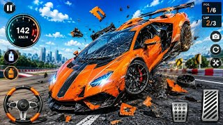 3D car stunt jump crash Android game screenshot 3