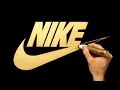 Satisfying Video - How To Draw Nike Logo With Gold Marker