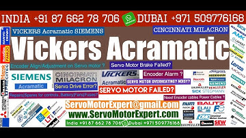 Siemens ACRAMATIC VICKERS CNC servo Drive motor encoder problems how to check servo motor