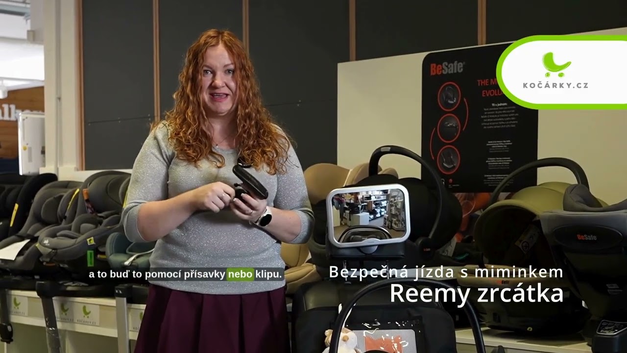 Reemy zpětná zrcátka pro bezpečnou jízdu v autě s miminkem ve vajíčku