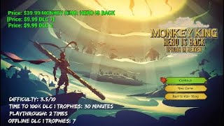 MONKEY KING: HERO IS BACK - Uproar in Heaven | Cant Touch This Monkey DLC Trophy Guide