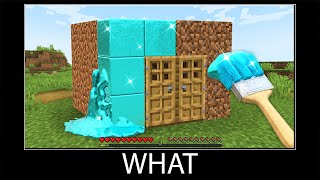 Minecraft wait what meme part 244 realistic Diamond House