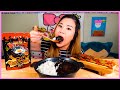 SPICY BLACK BEAN SAUCE FROM HELL CHALLENGE!! ft. SPICIEST GREEN ONION KIMCHI IN THE WORLD