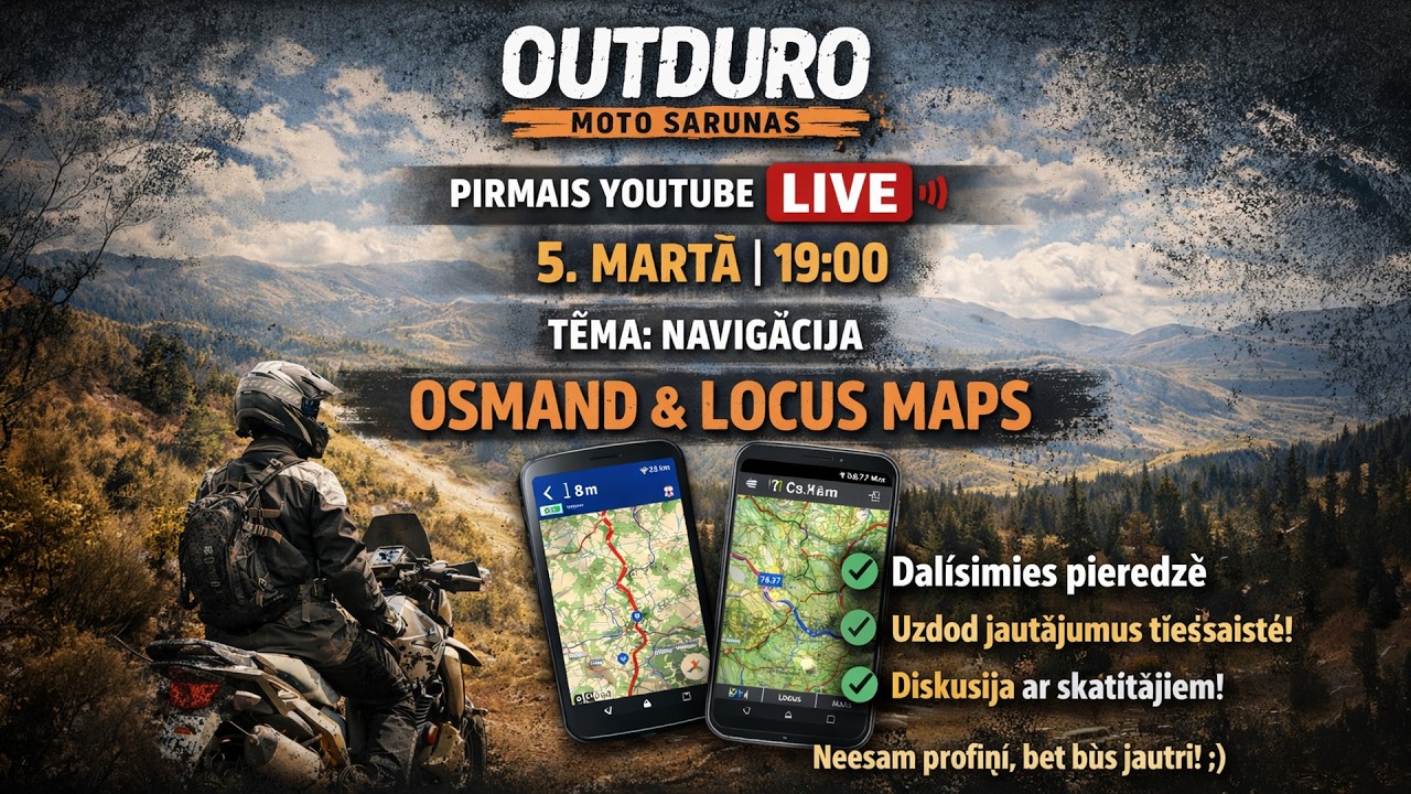 Navigācija ADV braucējiem | OsmAnd & Locus Maps pieredze + Jautājumi LIVE