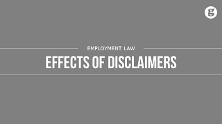 Effects of Disclaimers