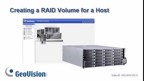 GeoVision GV-Storage System V2 (IP SAN Storage System) - Creating a RAID Volume for a Host