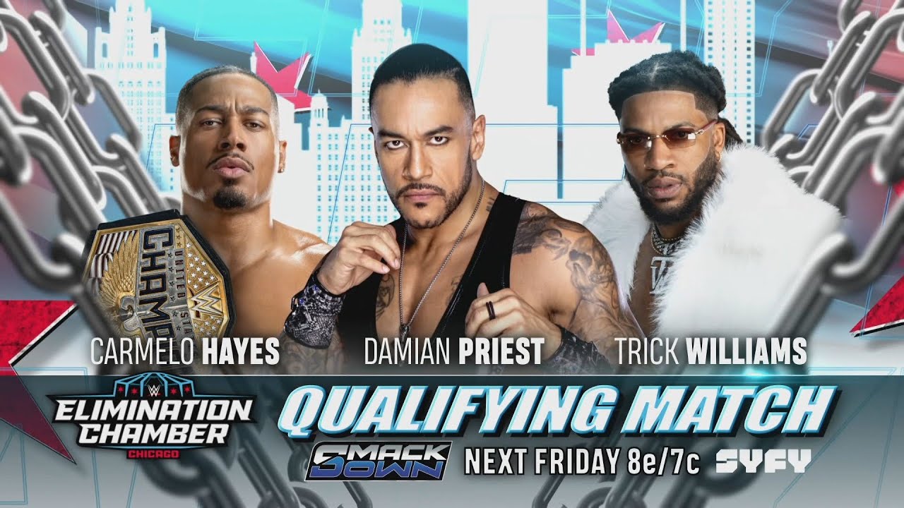 FULL MATCH: Damian Priest vs Carmelo Hayes vs Trick Williams | Elimination Chamber Qualifying Match