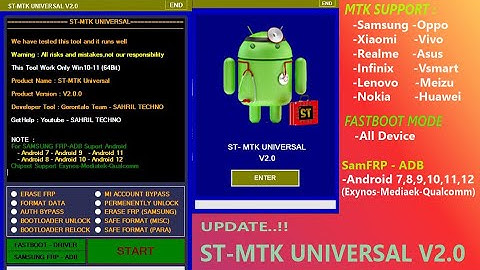 ST-MTK Universal V2.0 Update 2022 - Best Tool For Unlock And Repair
