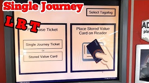 Single Journey Ticket || Santolan to Recto LRT station