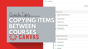 Copying items between Canvas courses