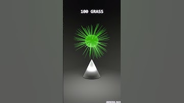 10 Grass vs 100000 Grass | Ball Drop Test | Satisfying Grass Simulation#asmr #youtube #blender
