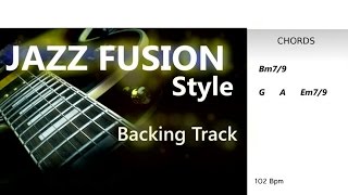 Jazz Fusion Guitar BackingTrack 102 Bpm Highest Quality chords