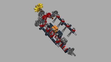 MOC004 I4 Engine [LDCad Animation]