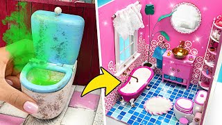 Complete Doll Bathroom Makeover || DIY CRAFTS!