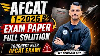 AFCAT 1 2026 Question Paper Solution | Toughest AFCAT Exam Ever? 🤔 By Shivam sir | 8x AFCAT Cleared screenshot 4