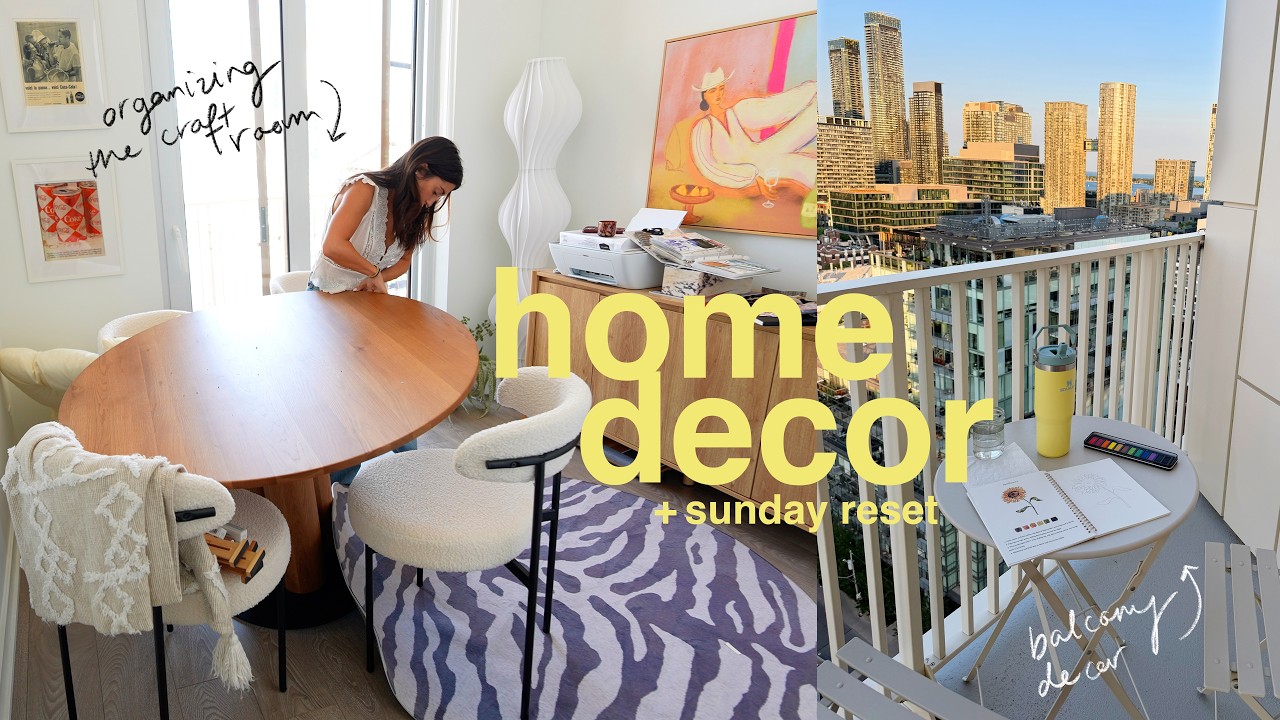 HOME VLOG: balcony furniture (finally) & organizing the office/craft room!
