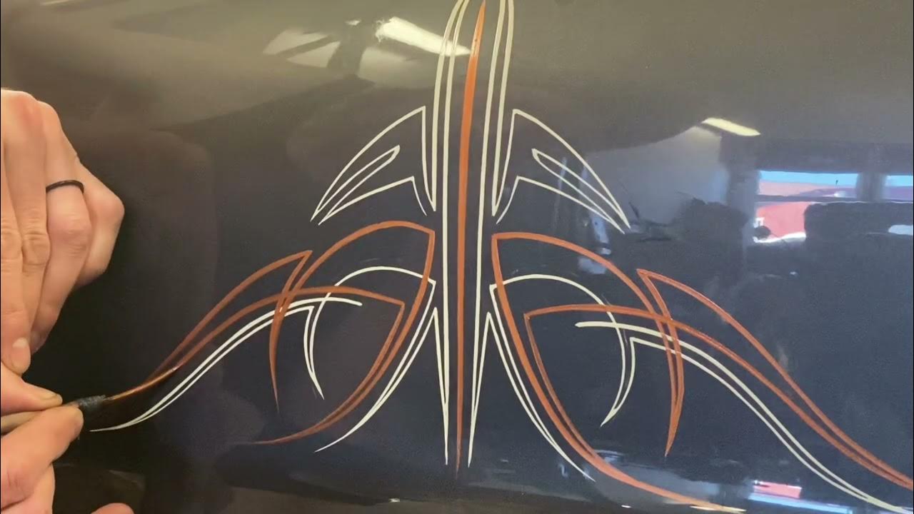 55 Chevy pinstriping. Pinstriper Mark Willhans is at it again. YouTube