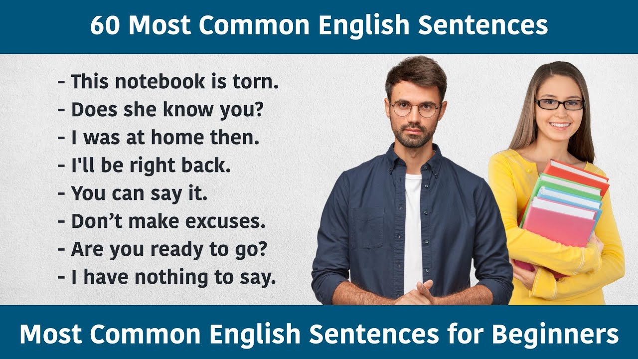 60 Daily use English Sentences || 60 Most Common English sentences ...