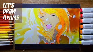 LET&#39;S DRAW ANIME: Kaori Miyazono | Your Lie In April | Speed Drawing