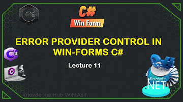11.Error Provider Control In WinForms | C# WinForms Tutorial for Beginners