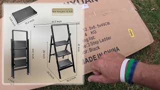 3 Step Ladder with Wide and Anti-Slip Pedal Amazon - Review