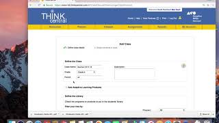 Thinkcentral Setting a Class