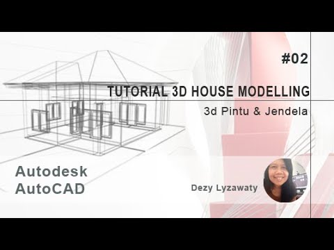 3D AUTOCAD - TUTORIAL 3D HOUSE MODELLING (PART 2) : CREATE 3D DOORS ...