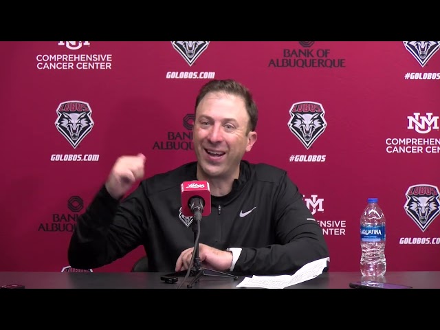 Richard Pitino Postgame - UNM vs. San Diego State (1/13/24) class=