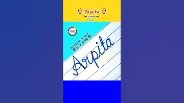 Arpita in cursive style | #arpita #signature #cursive #calligraphy #shorts