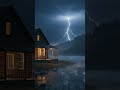 Stormy Cabin ⛈️🪵🔥 | Cabin Window · Wooden Roof Rain · Pine Forest Storm