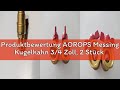Produktbewertung AOROPS Messing Kugelhahn 3/4 Zoll, 2 Stück Kugelhahn mit Rotem Flügelgriff, Kugelha