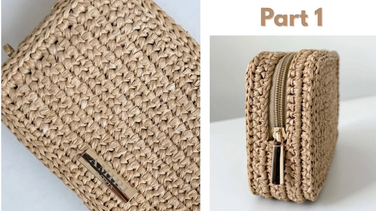 How to Crochet Raffia Zipper Pouch | Simple & Versatile (Part 1)