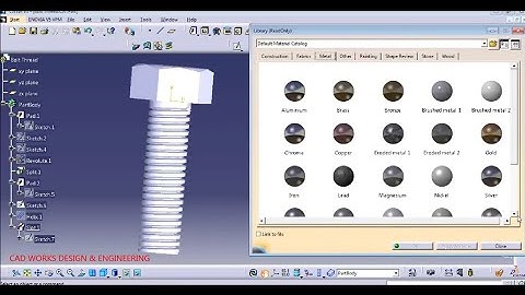 Catia Bolt thread design tutorial exercise for beginners