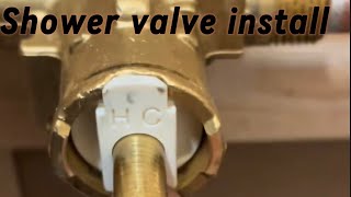 Shower valve install