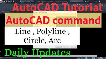 AutoCAD Tutorial Basic Commend of AutoCAD Line, Polyline, Circle, Arc watch full video