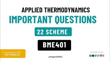 BME401 Applied Thermodynamics Important Questions 22 Scheme | VTU Guru
