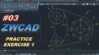 Famous ZWCAD Tutorial 3 | PRACTICE EXERCISE 1 - DRAWING 2D DESIGN Profile