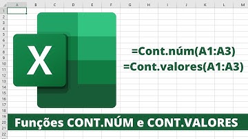 Funções Cont.núm e Cont.valores no Excel