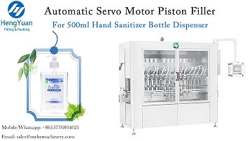 500ml Hand Sanitizer Gel Filler | Automatic Servo Motor Piston Filling Machine