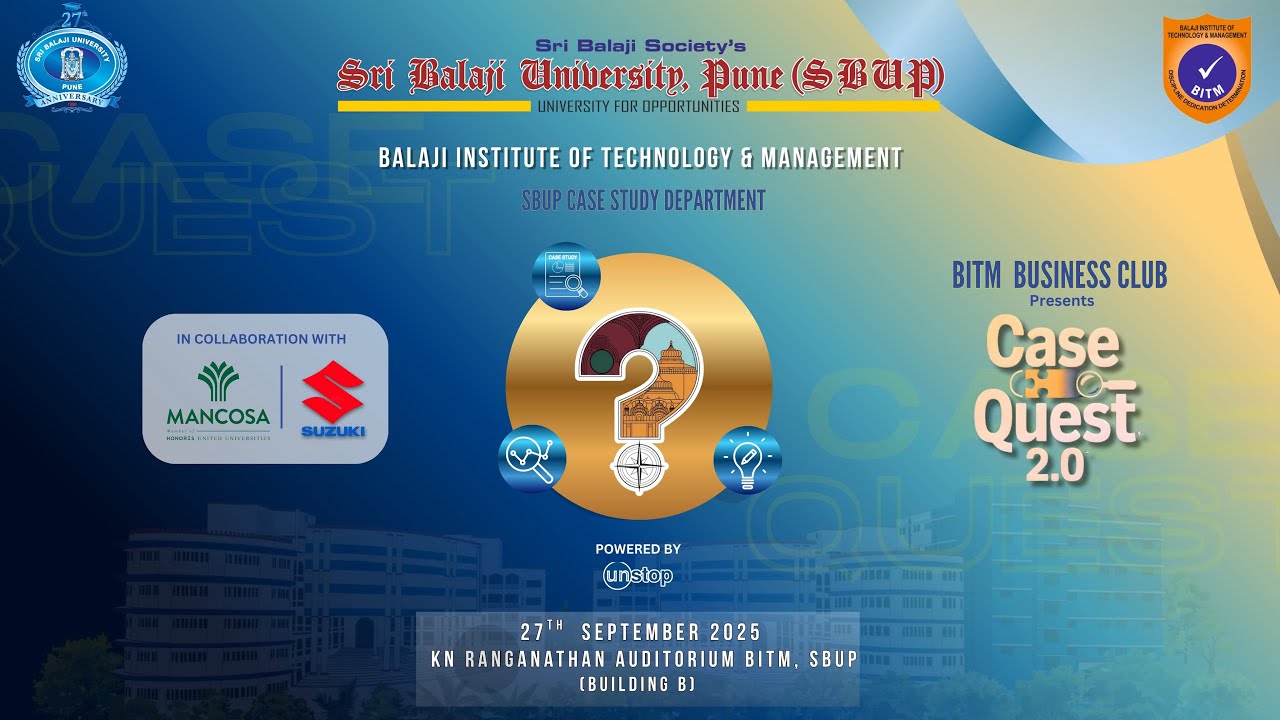Case Quest 2.0 | Business Case Study Competition | SBUP BITM - YouTube
