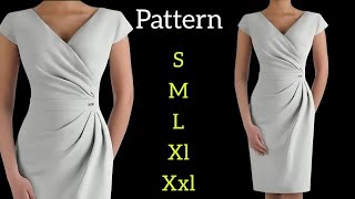 Draft a Draped Sheath Dress Pattern Like a Pro ✂️ | Easy Step-by-Step Tutorial