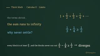 Why the Harmonic Series Runs to Infinity Though Its Terms Shrink | Think Math ④