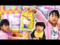 ハローキティポップコーンキャラメル味を食べたよ！お菓子　サンリオ【ゆずかりTV】