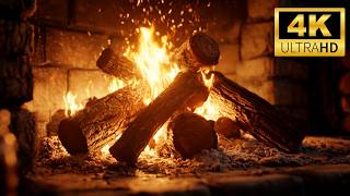 🔥 Fireplace for Long Sleep — Cozy Light & Subtle Crackling 4K