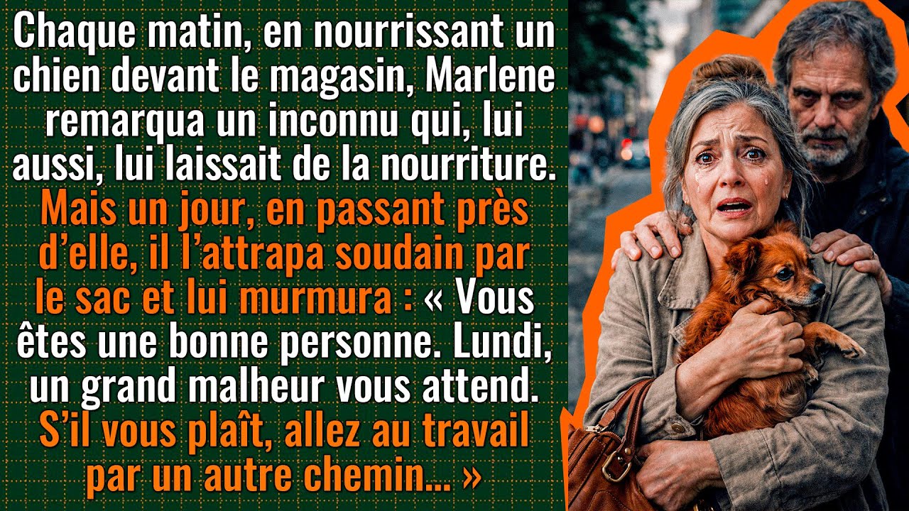 Elle nourrissait un chien devant le magasin… et un inconnu l’a avertie d’un malheur lundi.