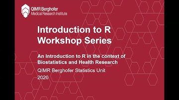 Introduction to R Workshop Series: Video 3 - Importing, Visualising and Knowing Your Data
