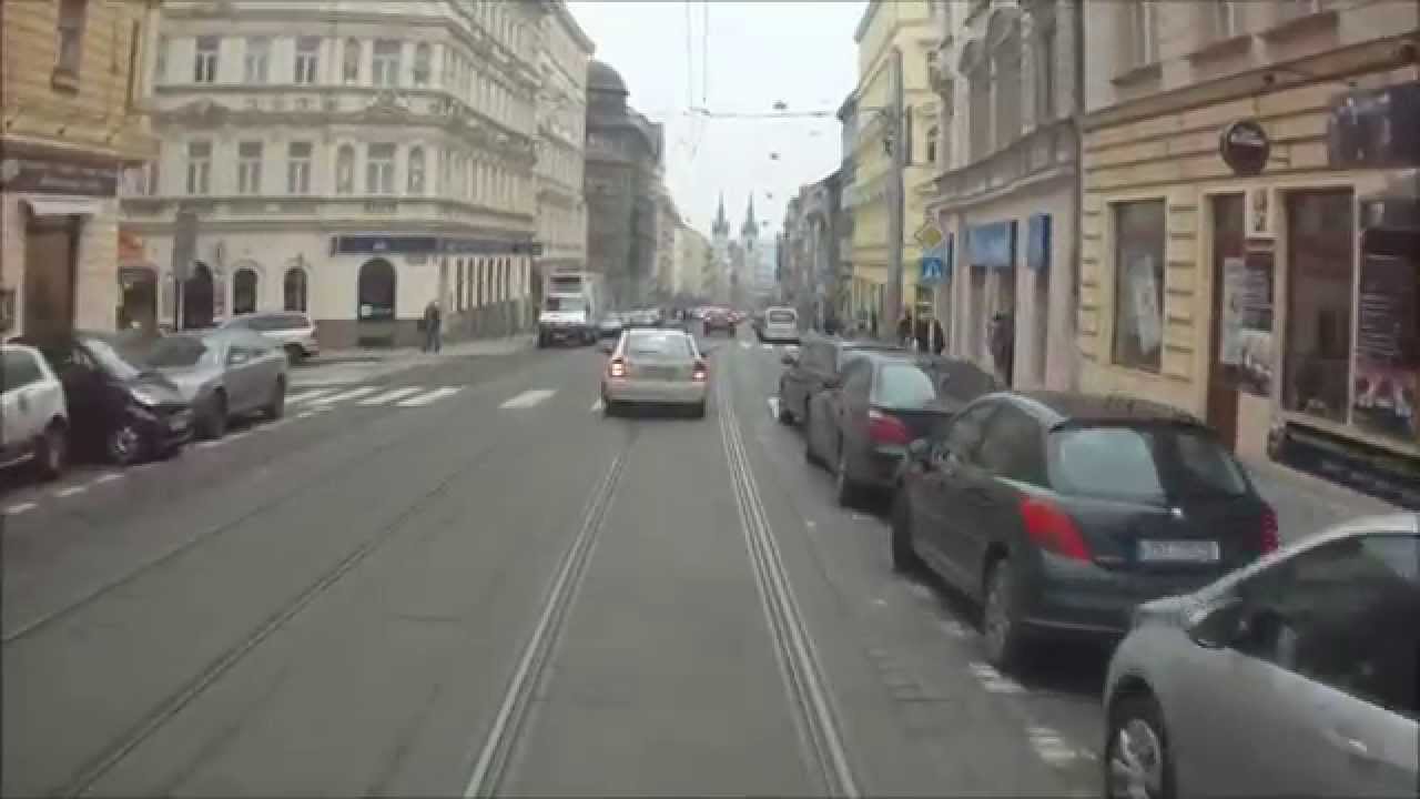 PRAGUE, tram line 26 in driver cab. KOKO verze