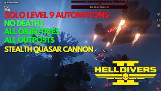Helldivers 2: Solo Level 9 Automatons with Quasar Cannon (Malevelon Creek // All Clear // No Deaths)