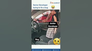 Senior Developer Trying to Fix a bug............😂😄💻 | #shorts #funny #developer | @teksacademy